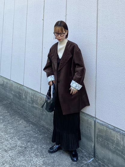 「手袖領口超靚」 KBF絲絨寬版外套