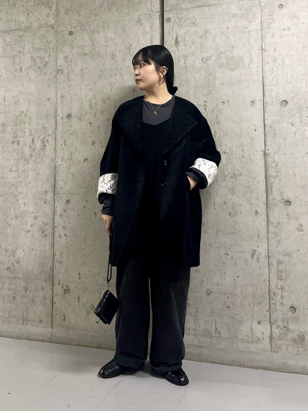 「手袖領口超靚」 KBF絲絨寬版外套