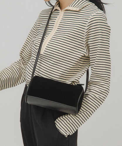 KBF Stitch design velor mini bag