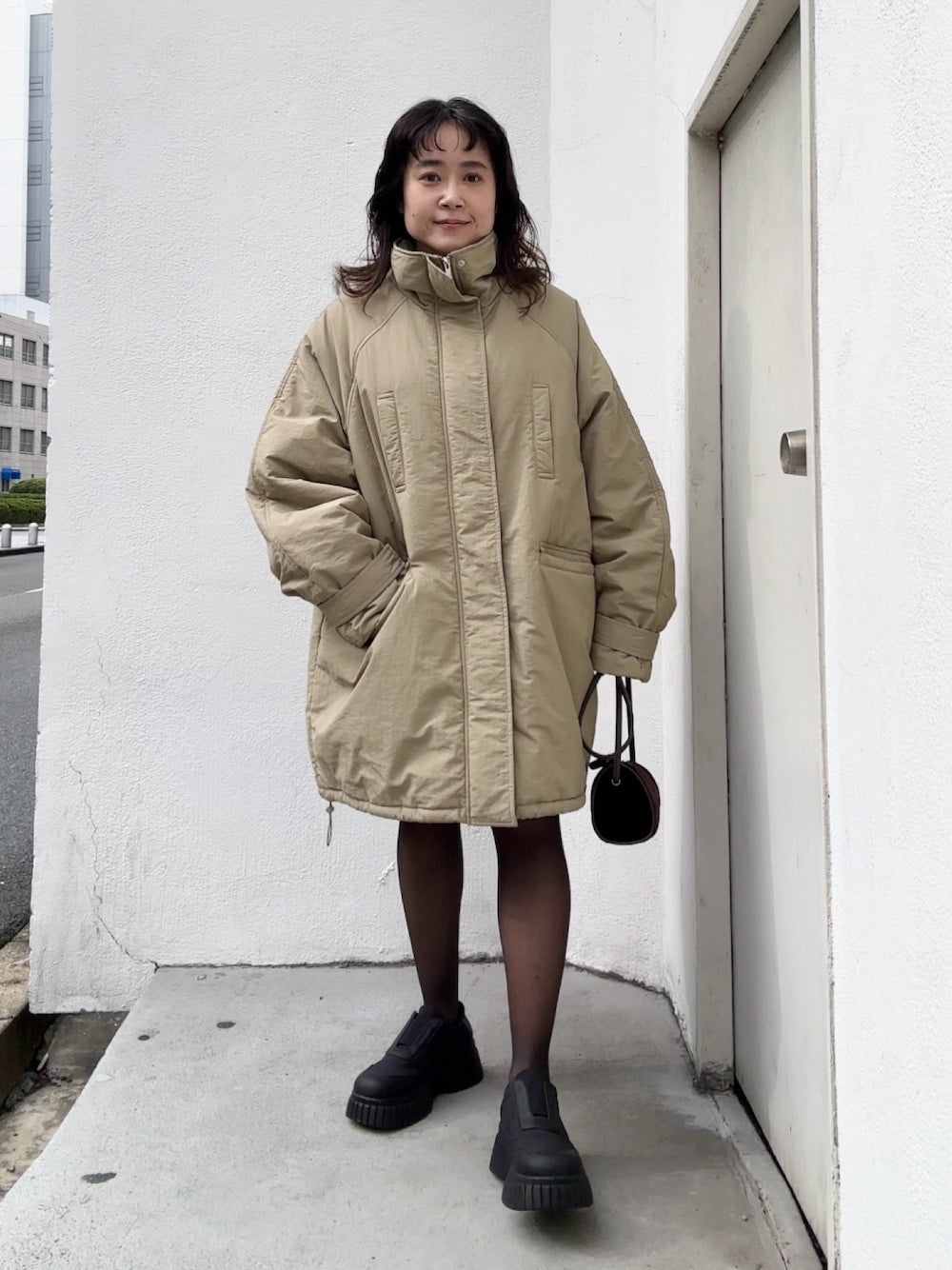 KBF Stitch design velor mini bag