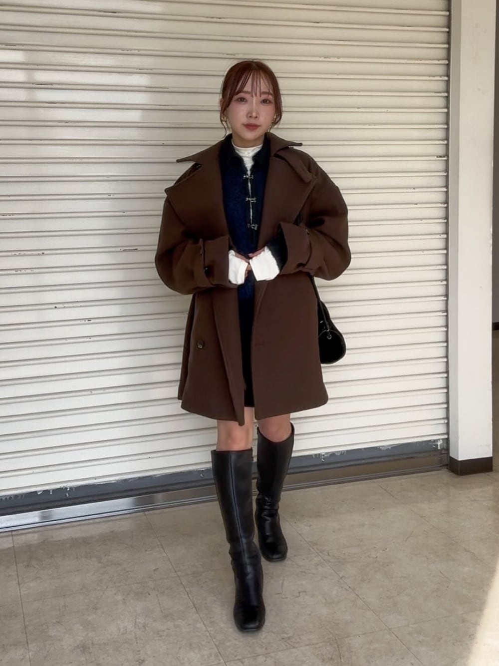 KBF Stitch design velor mini bag