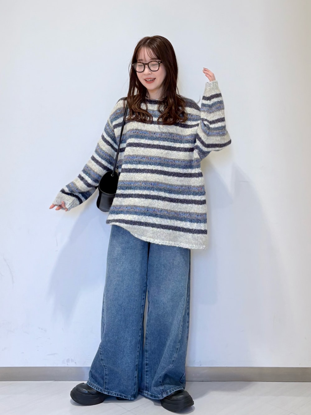 KBF Stitch design velor mini bag