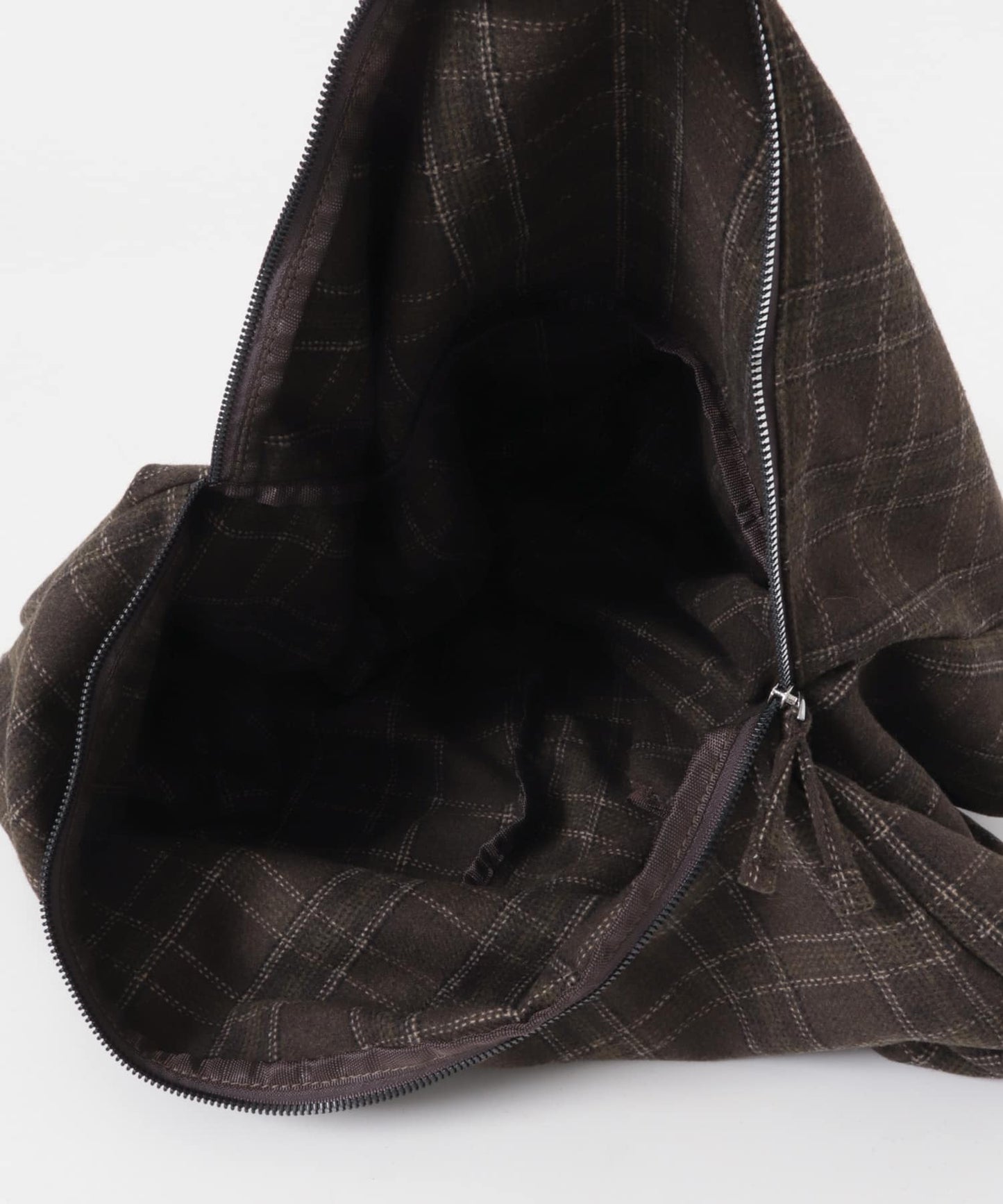 KBF Wool mix 2WAY 格紋大包包