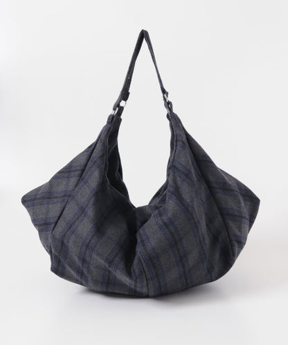 KBF Wool mix 2WAY 格紋大包包