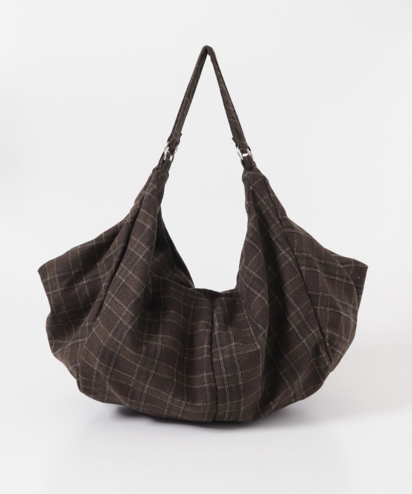 KBF Wool mix 2WAY 格紋大包包