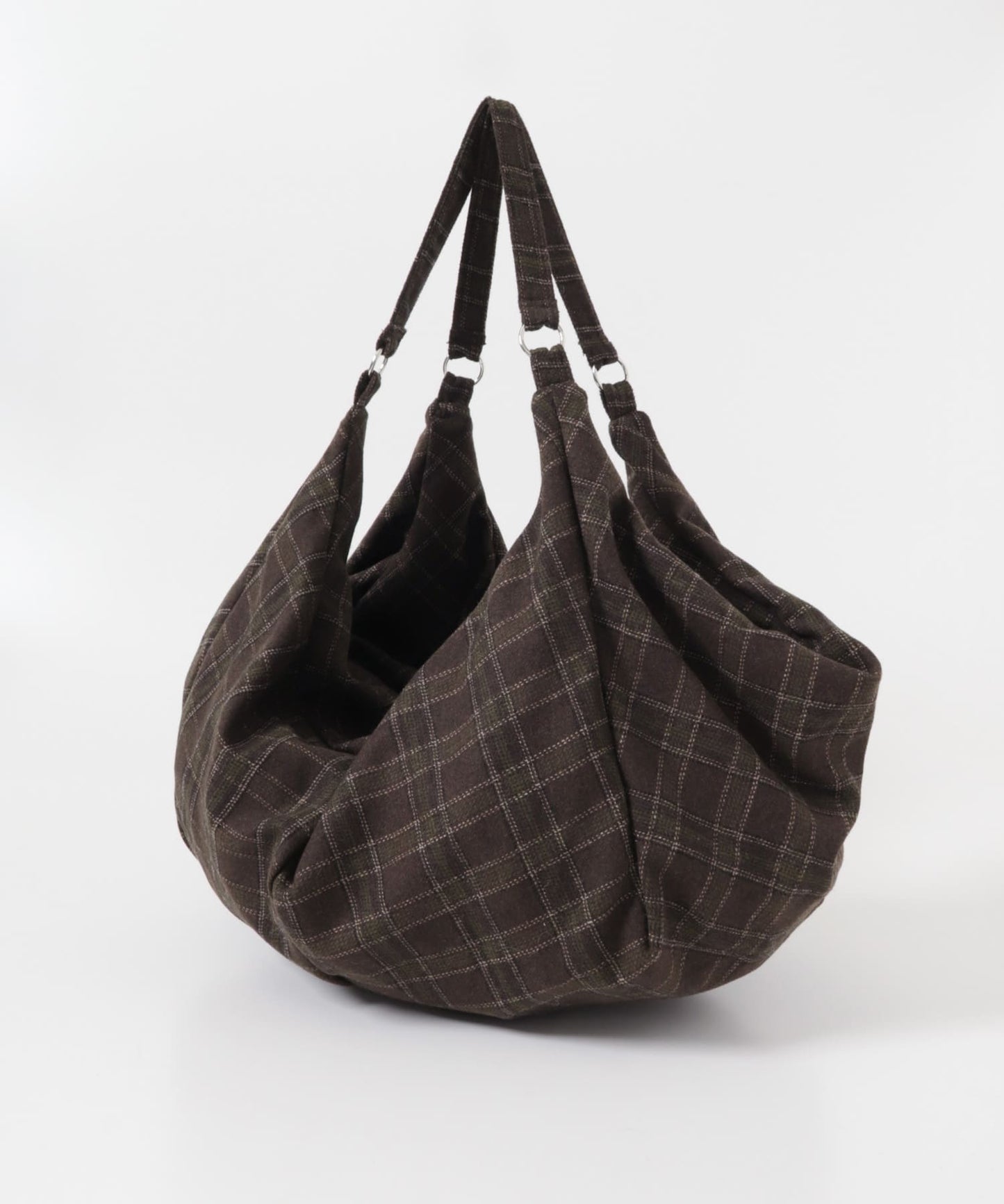 KBF Wool mix 2WAY 格紋大包包