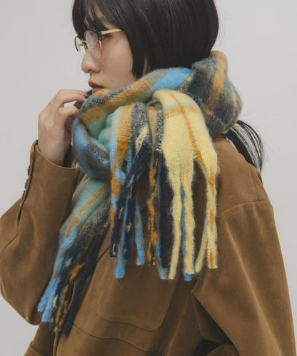 KBF boucle check stole