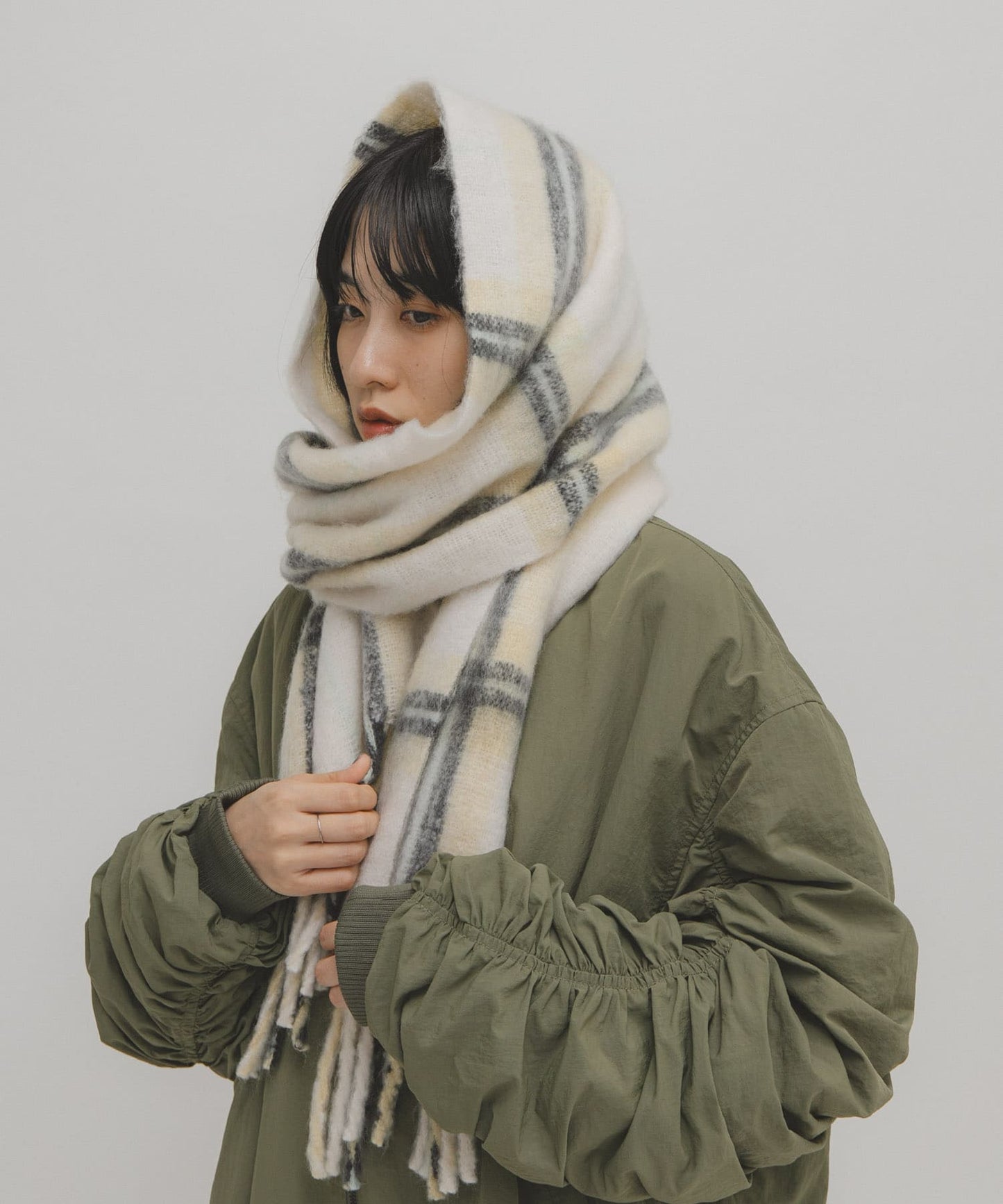 KBF boucle check stole