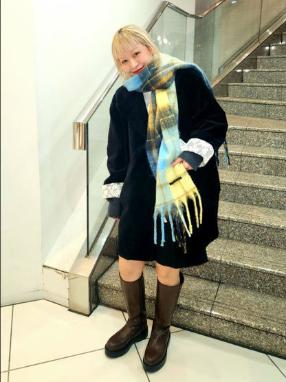 KBF boucle check stole