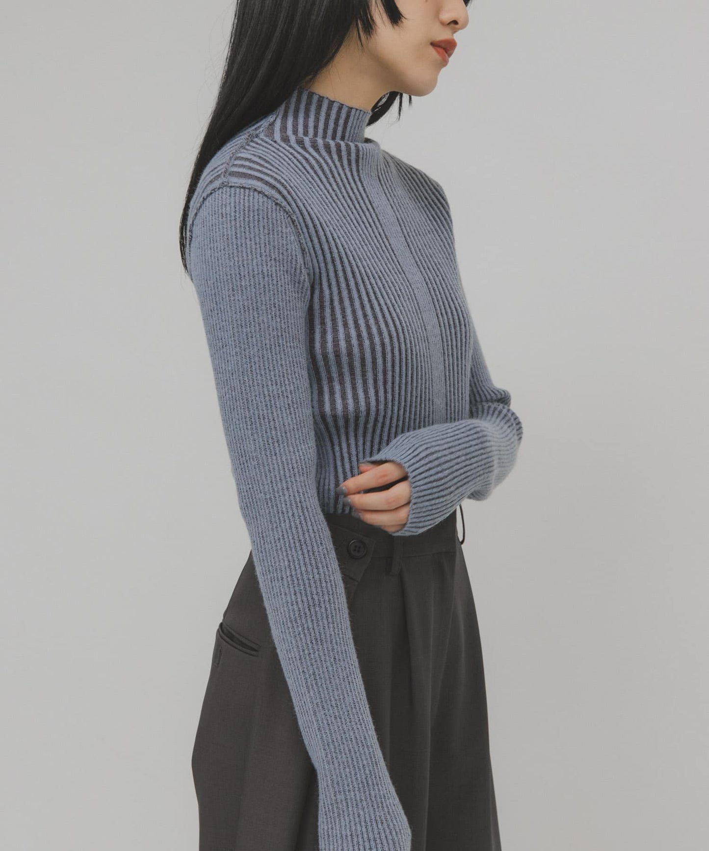 KBF illi 羅紋高領針織衫