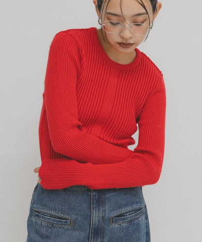 KBF illi 羅紋圓領針織衫