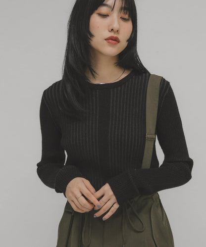 KBF illi 羅紋圓領針織衫