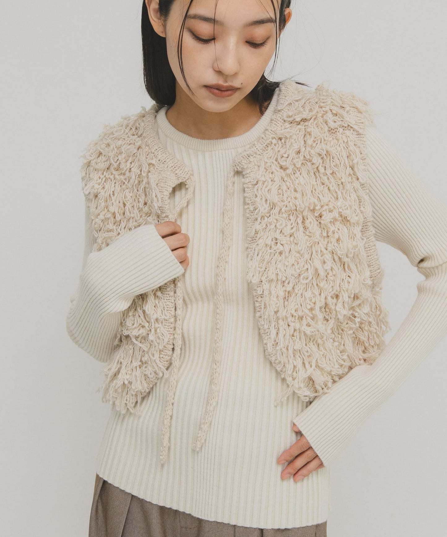 KBF illi 羅紋圓領針織衫