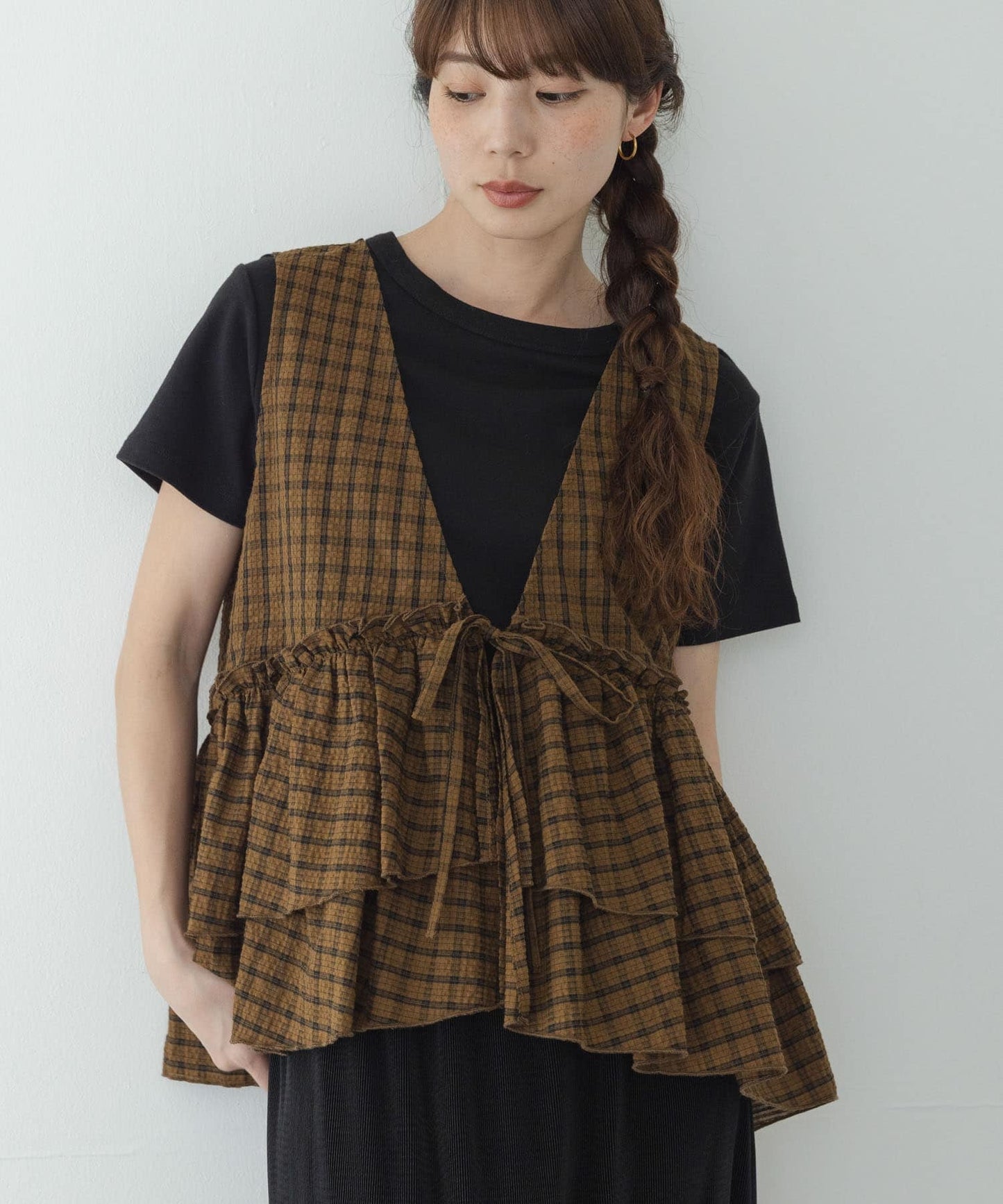 Sonny Label 格紋荷葉邊背心 - Image 16