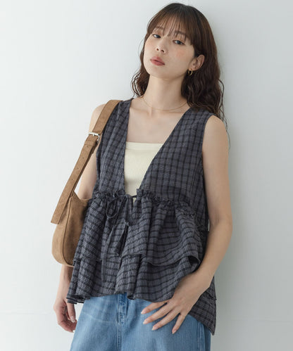 Sonny Label 格紋荷葉邊背心 - Image 19