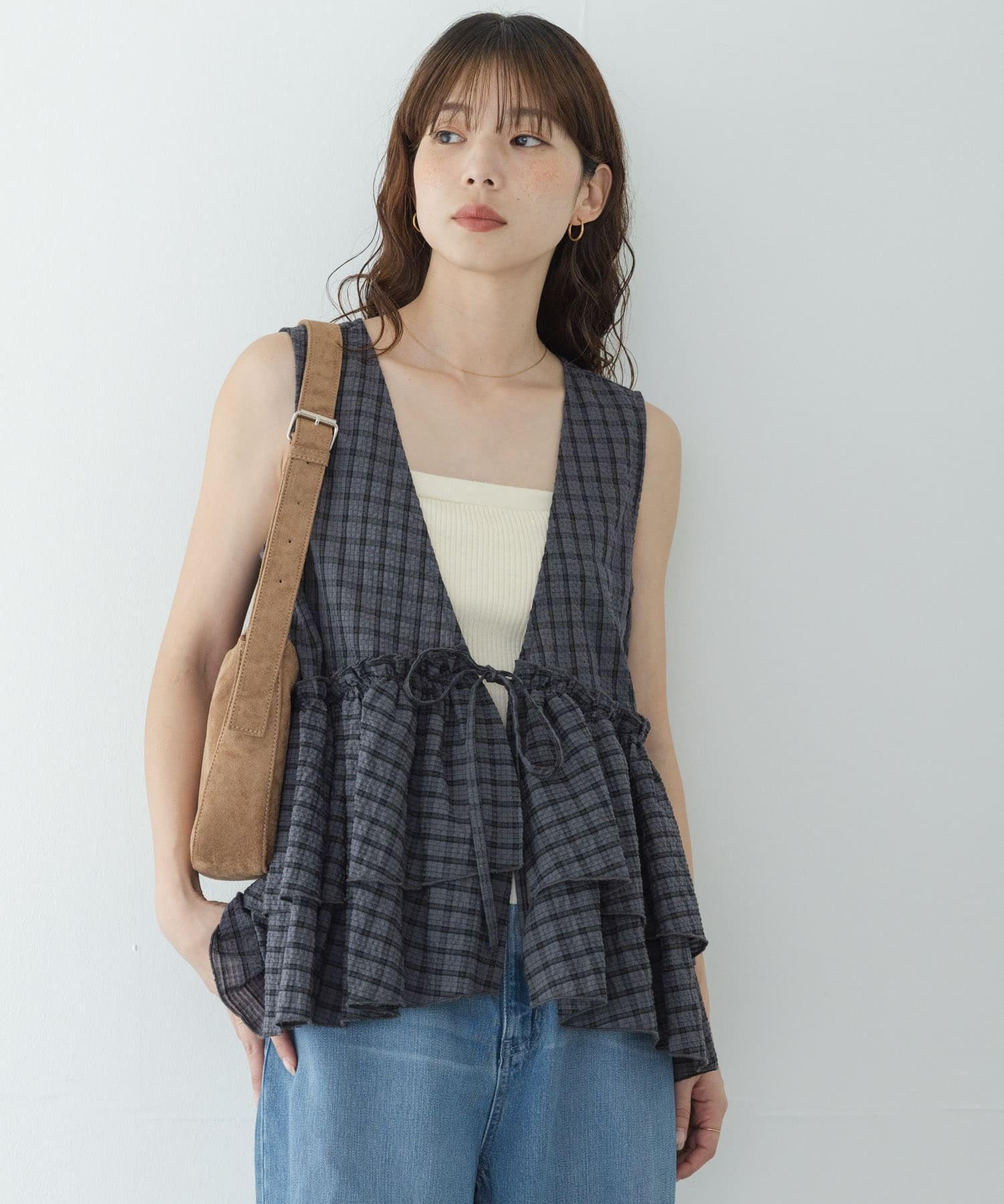 Sonny Label 格紋荷葉邊背心 - Image 20