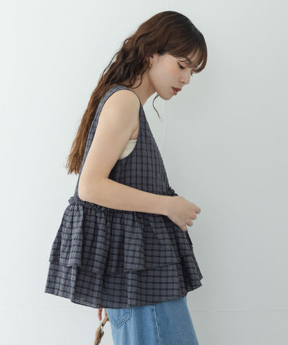 Sonny Label 格紋荷葉邊背心 - Image 21