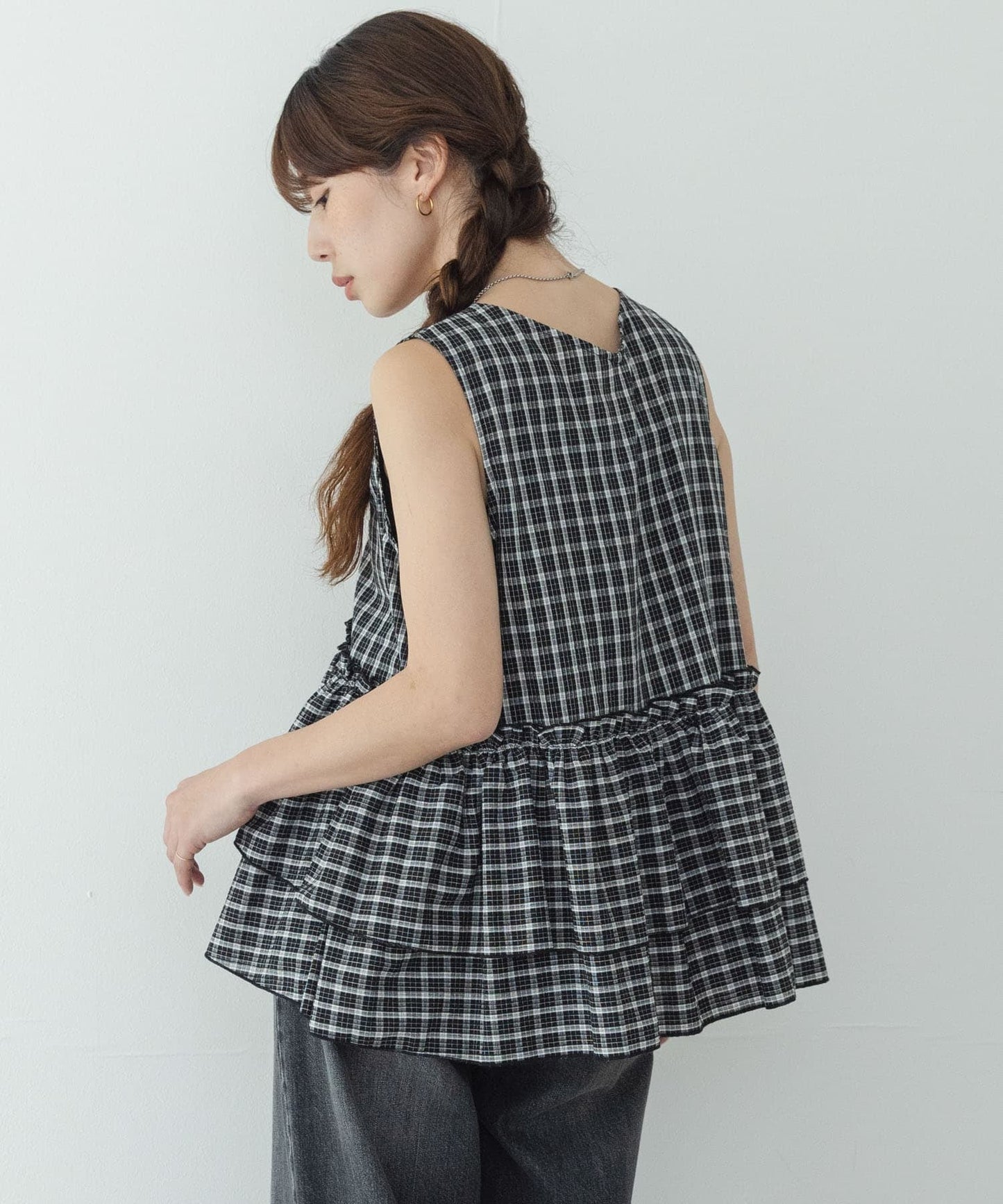 Sonny Label 格紋荷葉邊背心 - Image 8