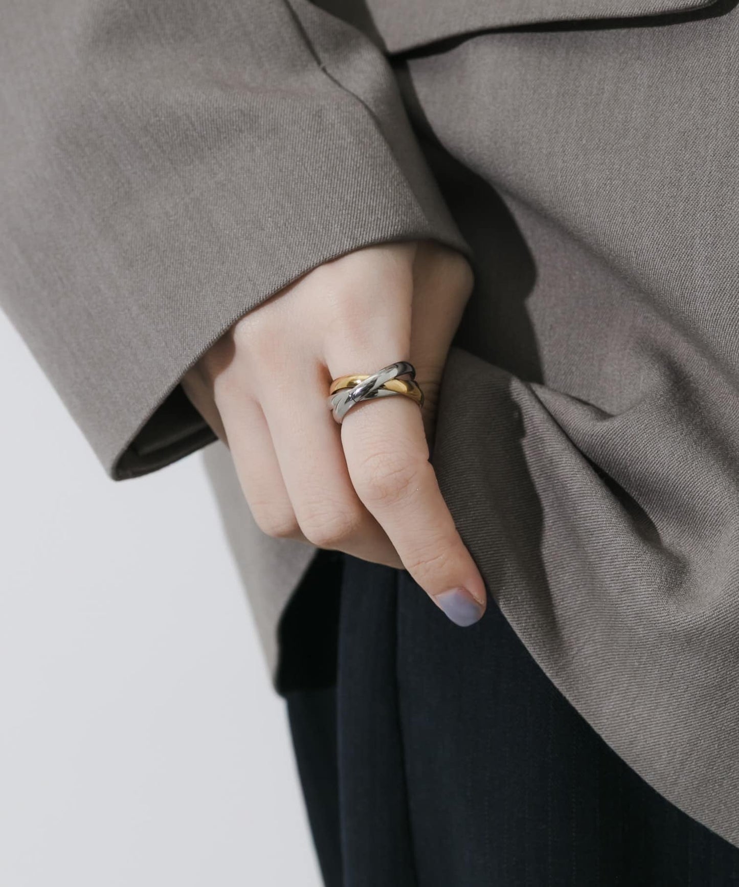 SMELLY Stainless steel triple ring - Image 6