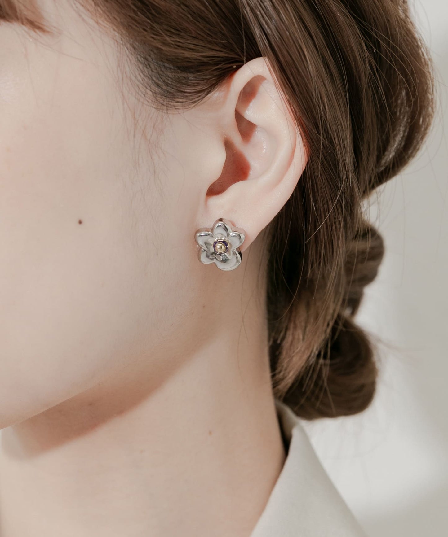 SMELLY 金屬花花耳環