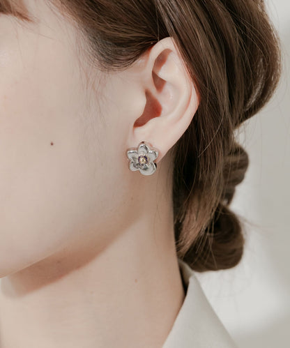 SMELLY 金屬花花耳環