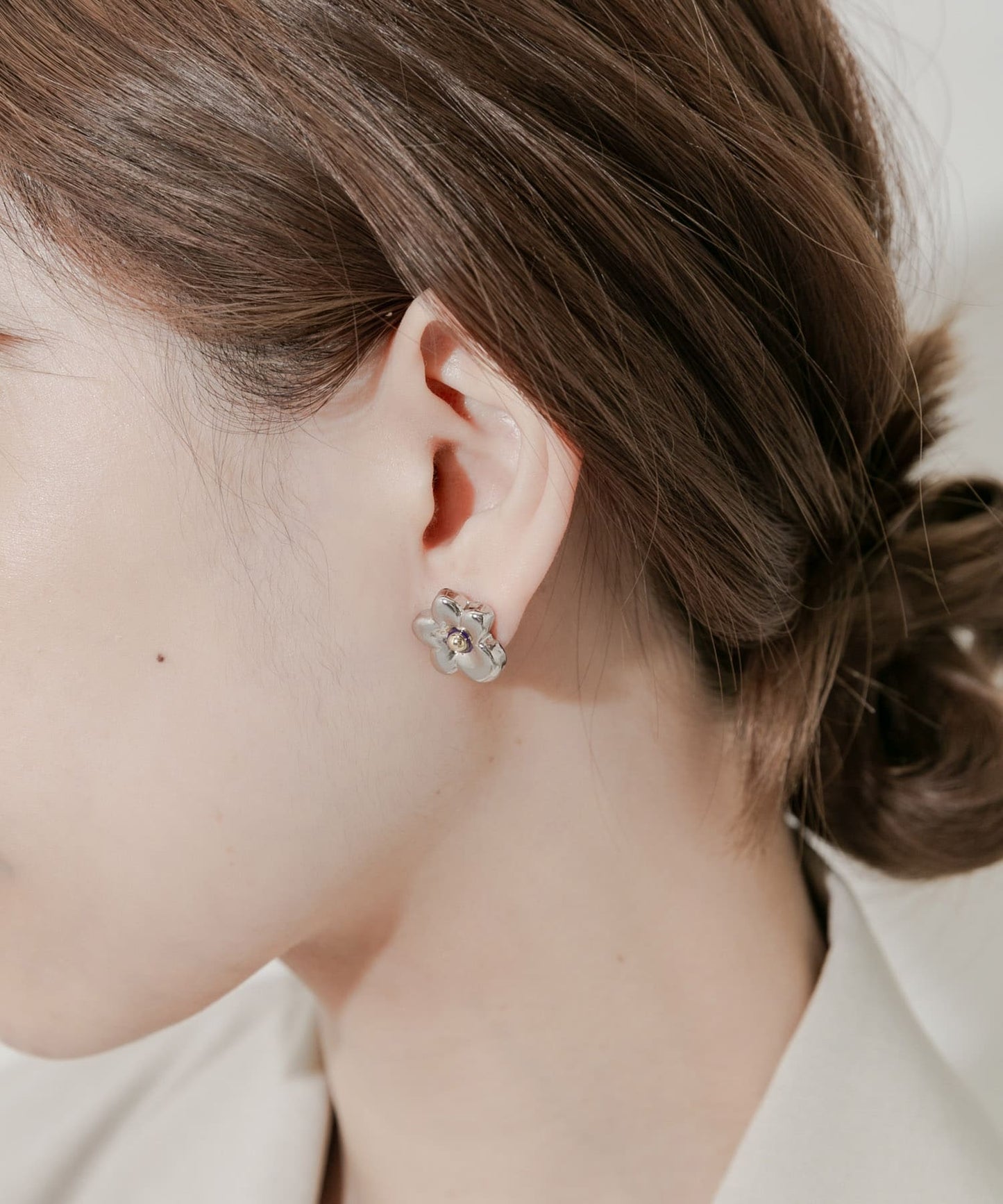 SMELLY 金屬花花耳環