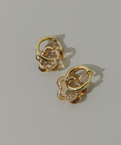 SMELLY Clear Flower Hoop Earrings