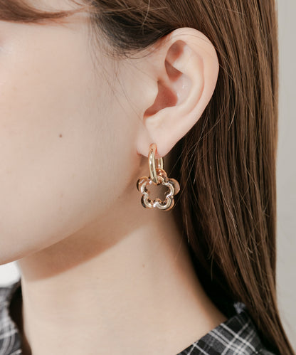 SMELLY Clear Flower Hoop Earrings