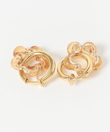 SMELLY Clear Flower Hoop Earrings