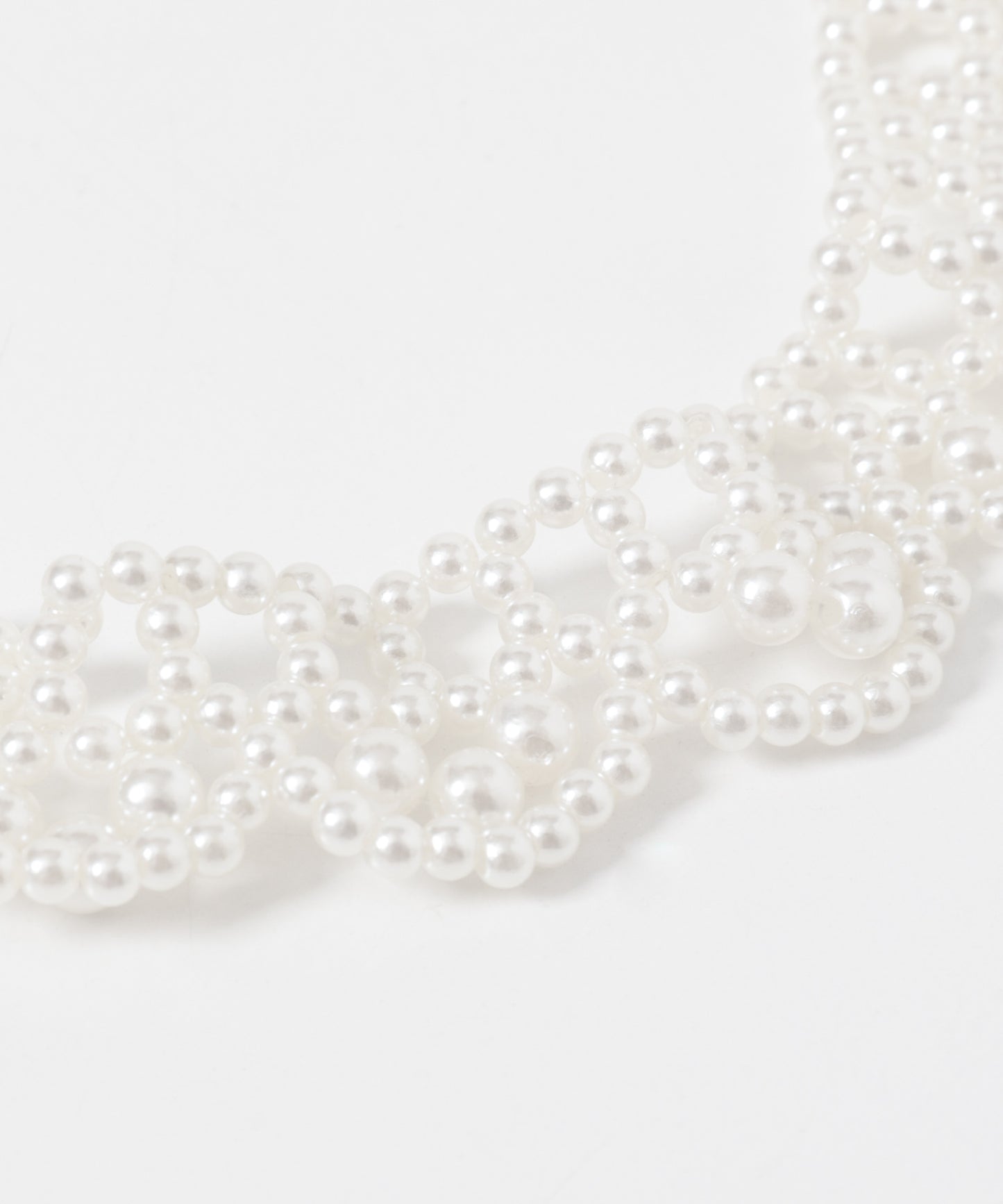 SMELLY Pearl Color Choker Necklace