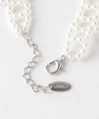 SMELLY Pearl Color Choker Necklace