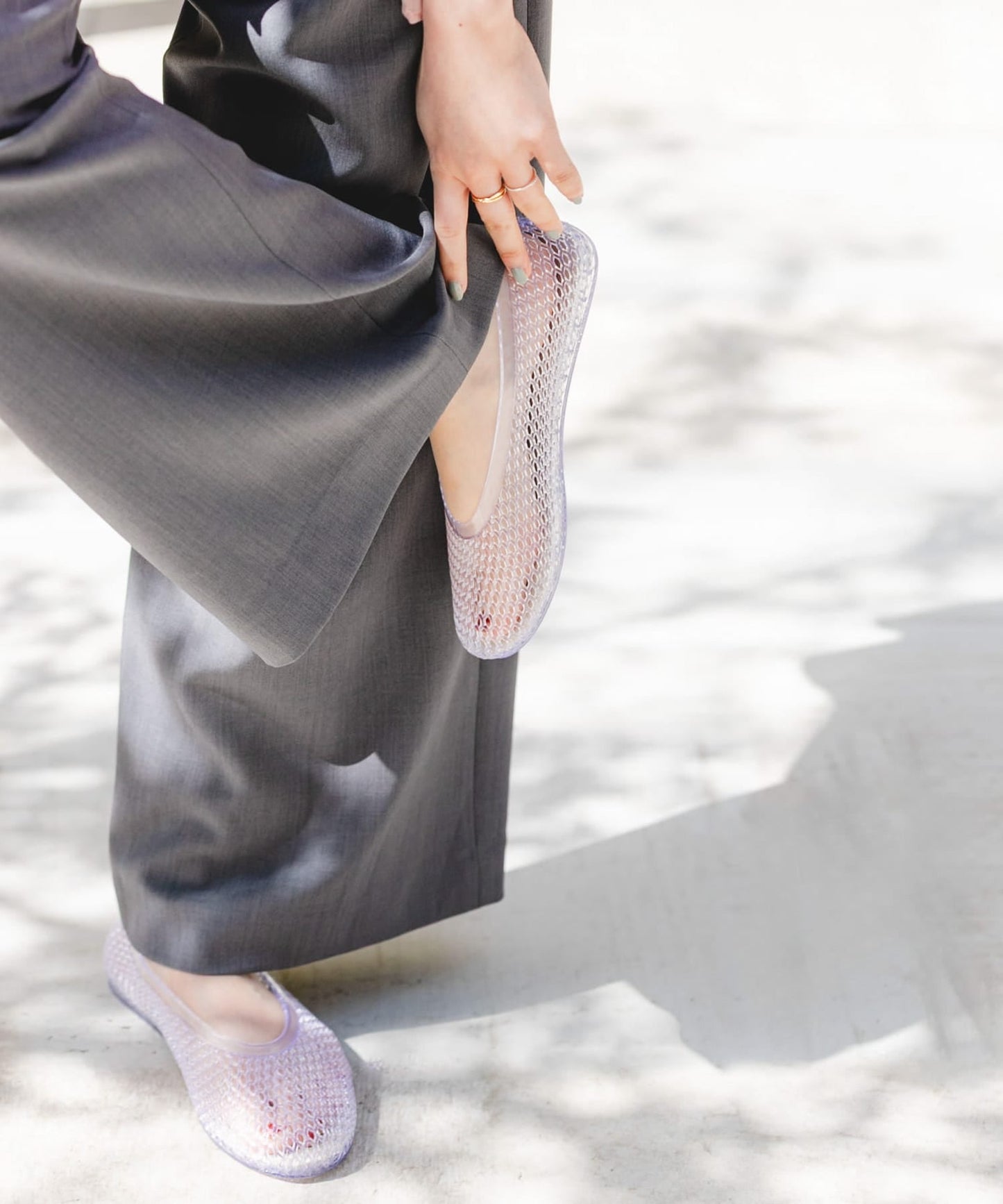 Rode sko Clear Color Flat Shoes - Image 1