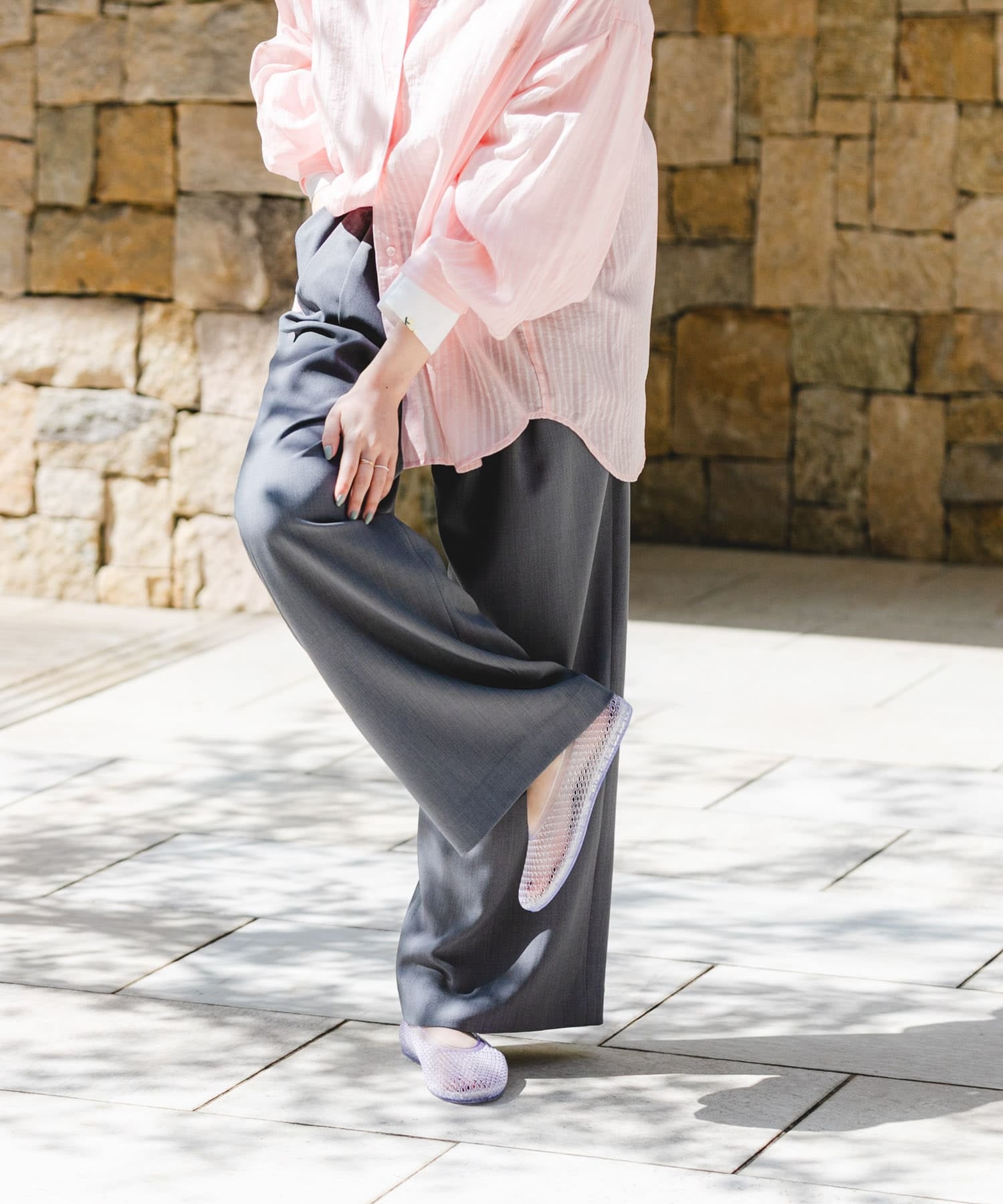 Rode sko Clear Color Flat Shoes - Image 8