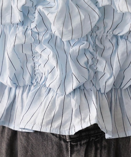 [No Button !] Shirring Blouse