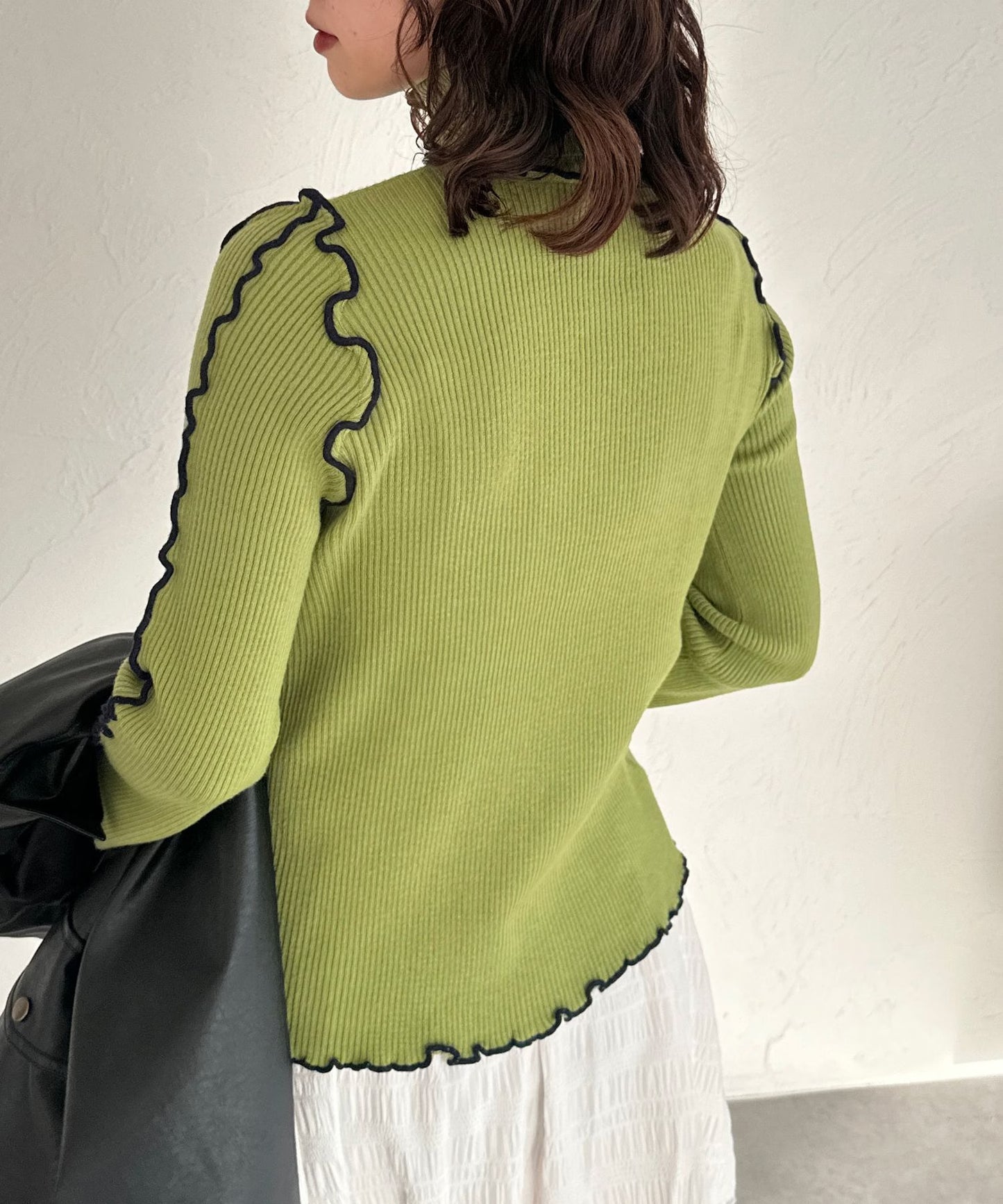 Kutir Ribbon 高領拼色 Knit