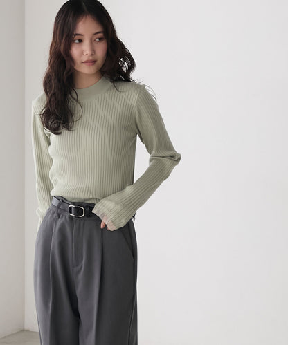 [15色] forksy. 荷葉邊袖口羅紋針織Top