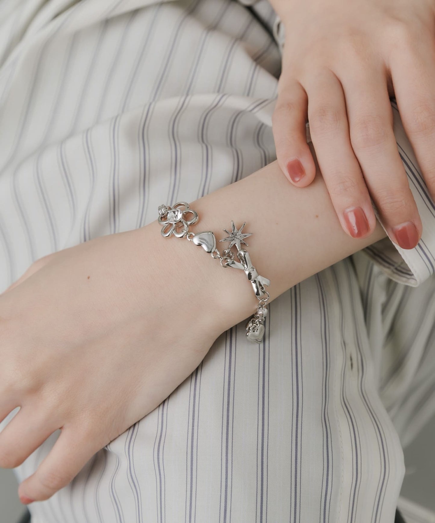 SMELLY Metal Chain Motif Mantel Bracelet