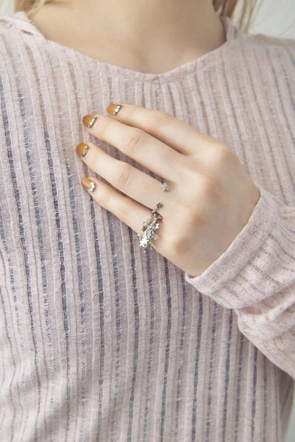 GOLDY Star shower Ring 2P Set