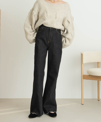 Hinari 高腰半喇叭褲