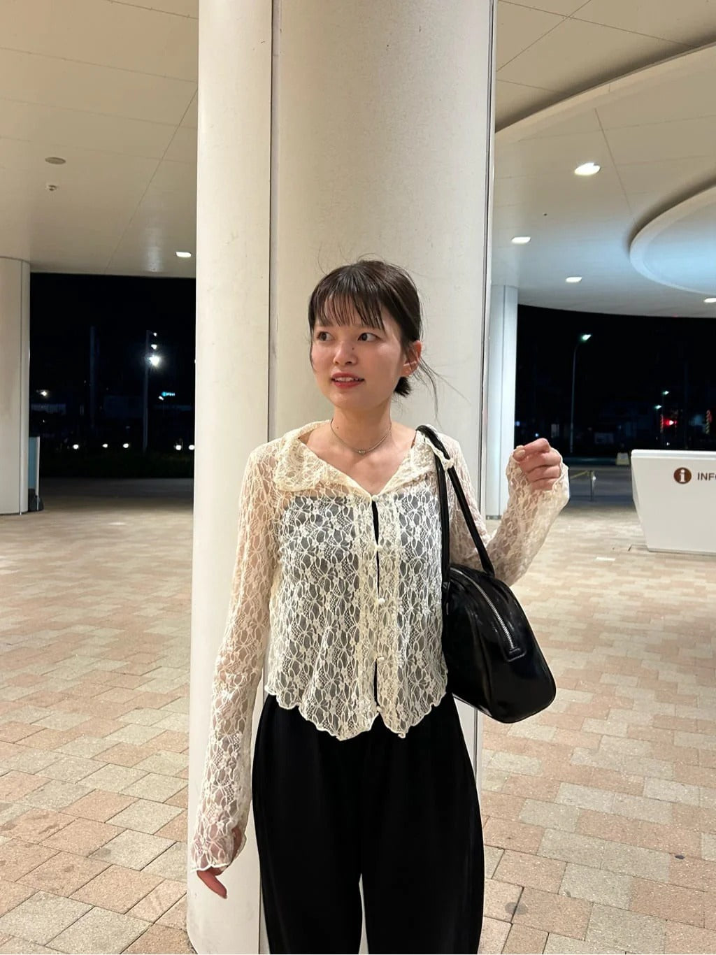 [短/長ver] Kastane Lace pullover with collar