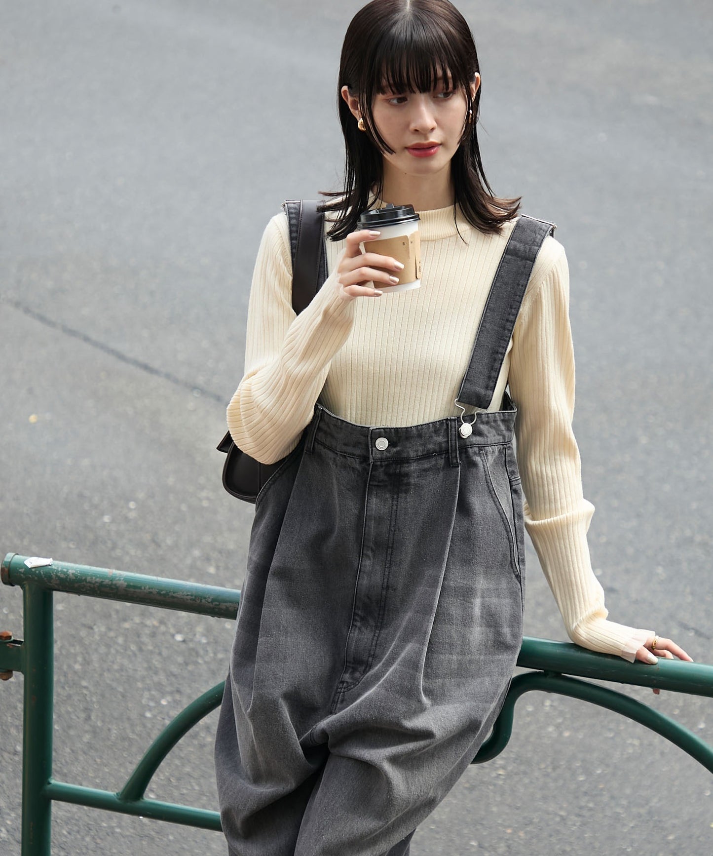 [15色] forksy. 荷葉邊袖口羅紋針織Top