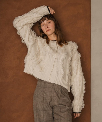 forksy. Fringe Knit Cardigan