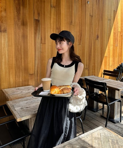 Hinari 撞色針織背心