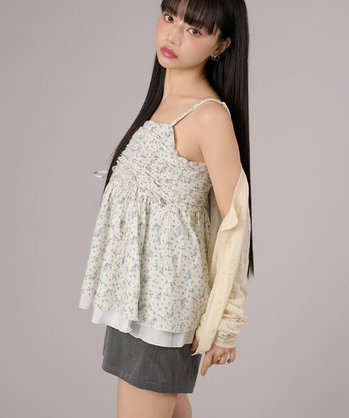 apres mignon Pattern layered camisole