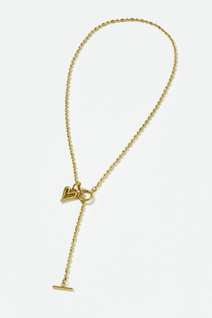 GOLDY 心形吊墜不銹鋼項鍊