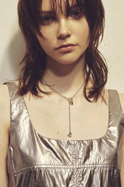 GOLDY Heart "Y" Shape Necklace