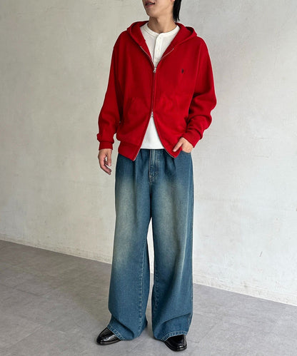 CPCM x U.S. POLO ASSN. Sweat-like knit zip hoodie