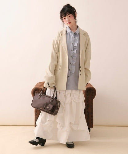 loin nuit tuck design volume skirt