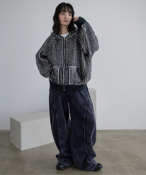 Vacancy 雙面可穿羅紋拉鍊連帽衫