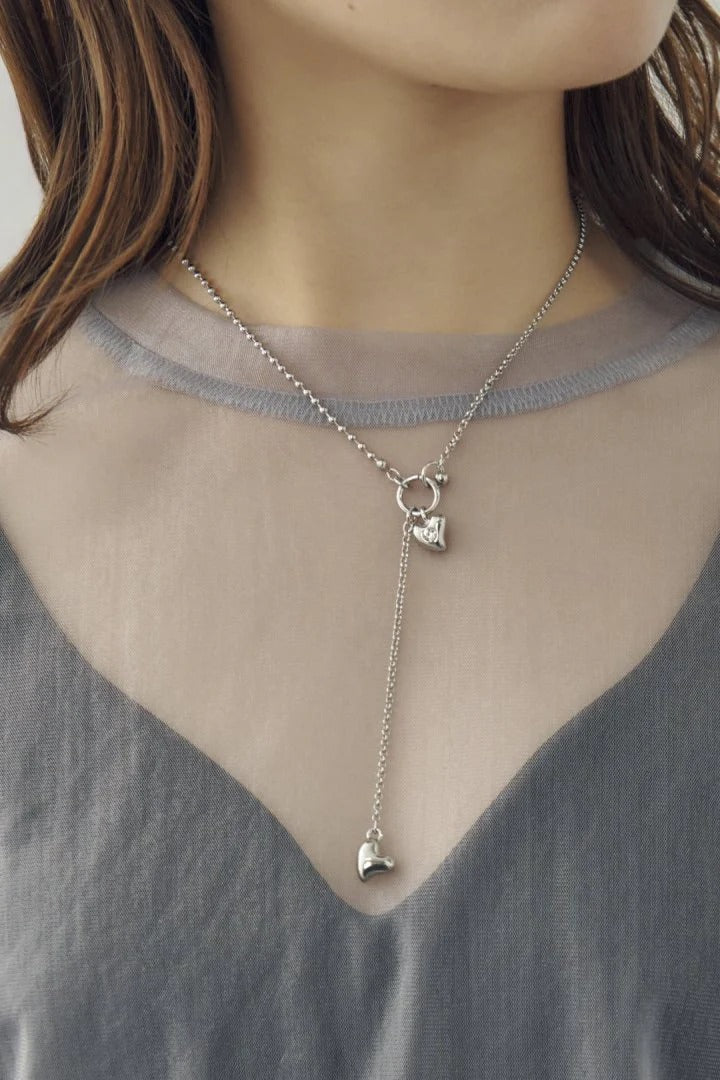 GOLDY Heart "Y" Shape Necklace